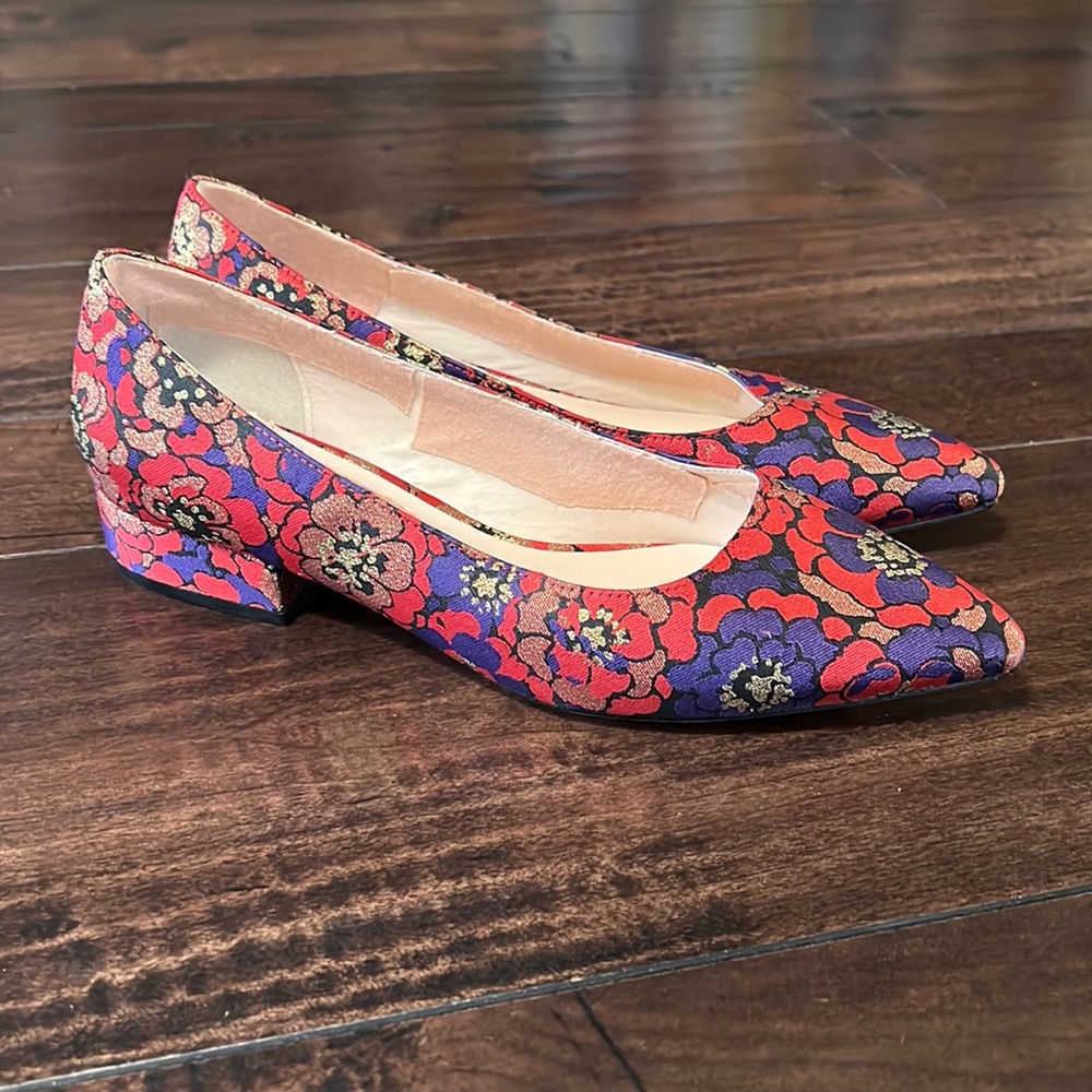 Cole Haan VESTA SKIMMER low heel PUMP IN CHRYSTIE FLORAL FABRIC women’s sz 8 B